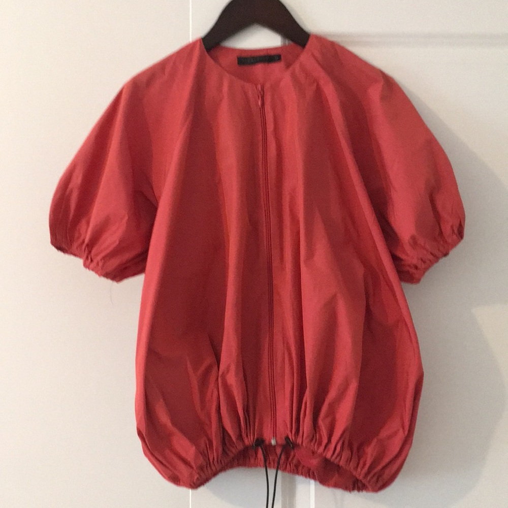 Fuschia color blouson thin jacket top size 14